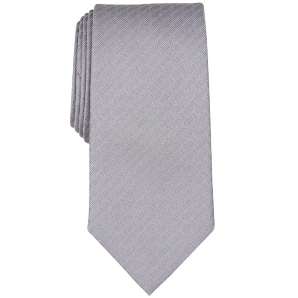 Michael Kors Men's Corbett Mini-Geo Tie - Grey/Pink